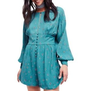 🔴Free People Love Grows Printed Keyhole Romper